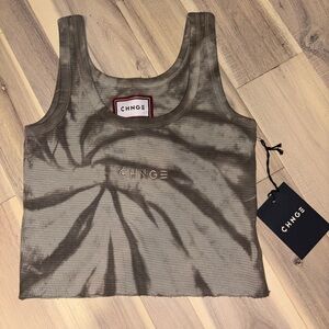 CHNGE Tie-Dye Brown Tank Top